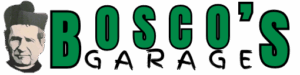 Bosco's Garage logo.