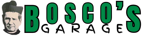 Bosco's Garage logo.